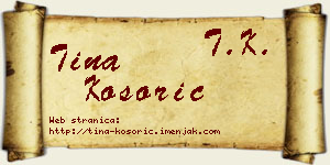 Tina Kosorić vizit kartica